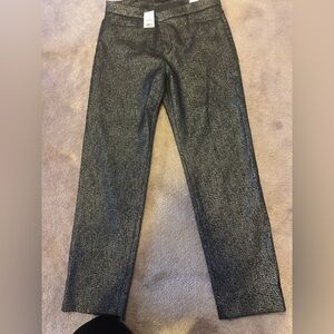 Banana republic ..Sloan ankle pant in black and silver size 10 regular